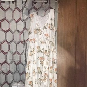 long white flower dress